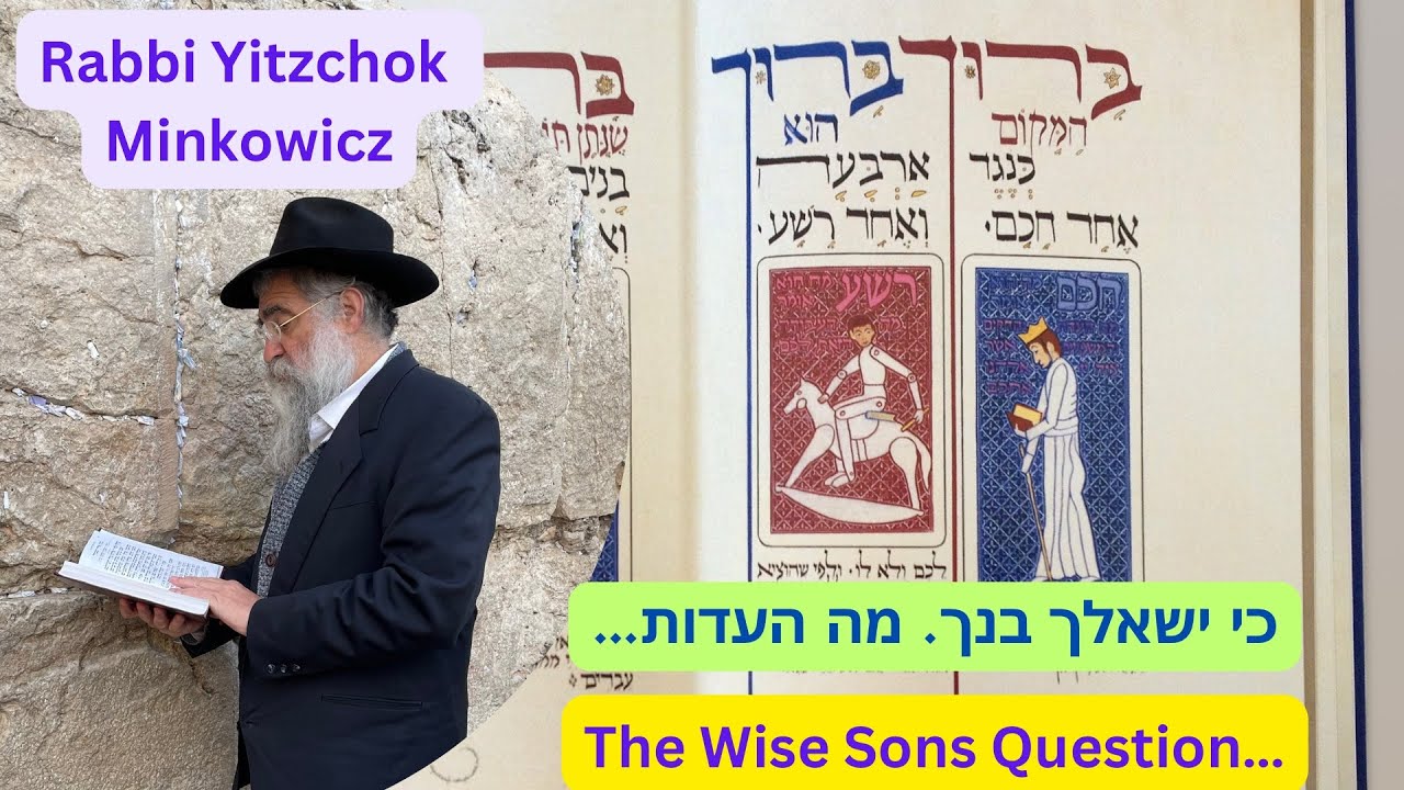 The Wise Sons Question. כי ישאלך בנך מחר לאמר מה העדות A Kabbalah class by Rabbi Yitzchok Minkowicz