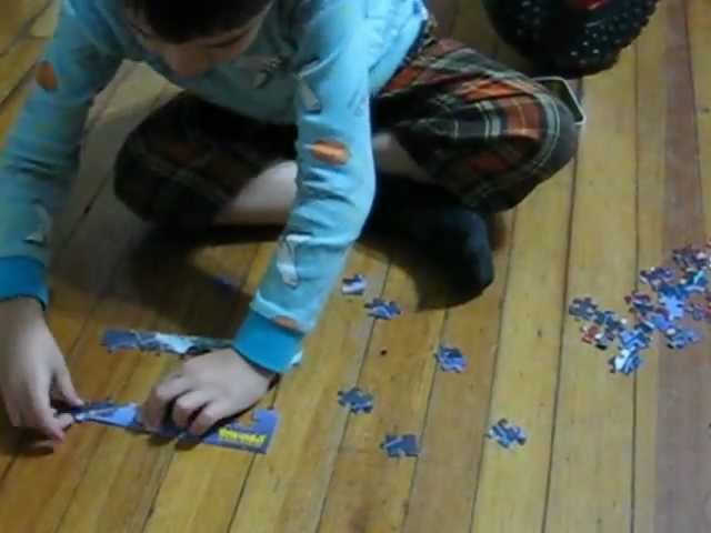 Spider man puzzle in time lapse