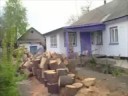 Chopping Wood in Mezibuzh, Ukraine - Hometown of the holy Baal Shem Tov