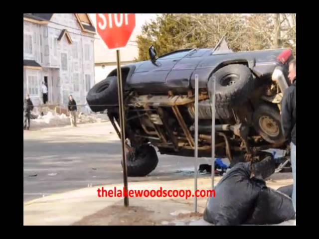 Flipping over vehicle-2 angles