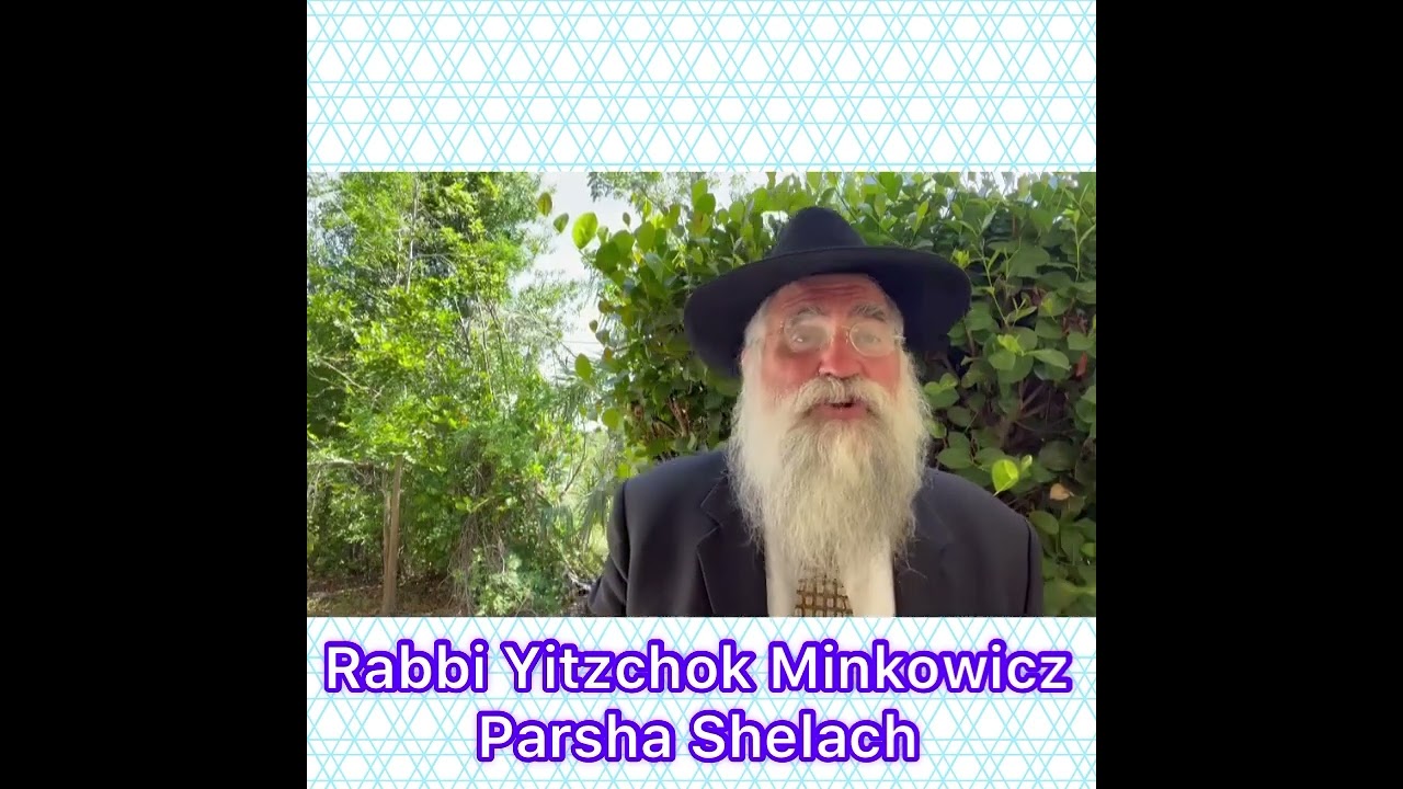 Rabbi Yitzchok Minkowicz Weekly Torah Lesson Parsha Shelach