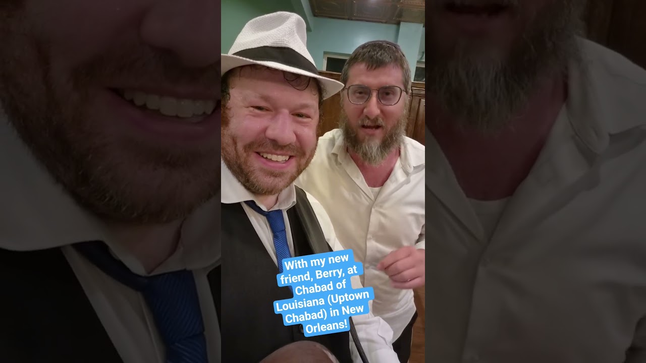 With my new friend, Berry, who enjoyed my musical havdalah+ @ Chabad of Louisiana in New Orleans!