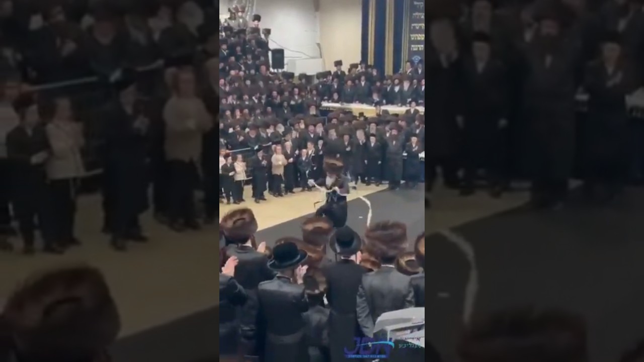 האדמו"ר מביאלא ביי מצוה טאנץ ביים שמחת החתונה פון בתו