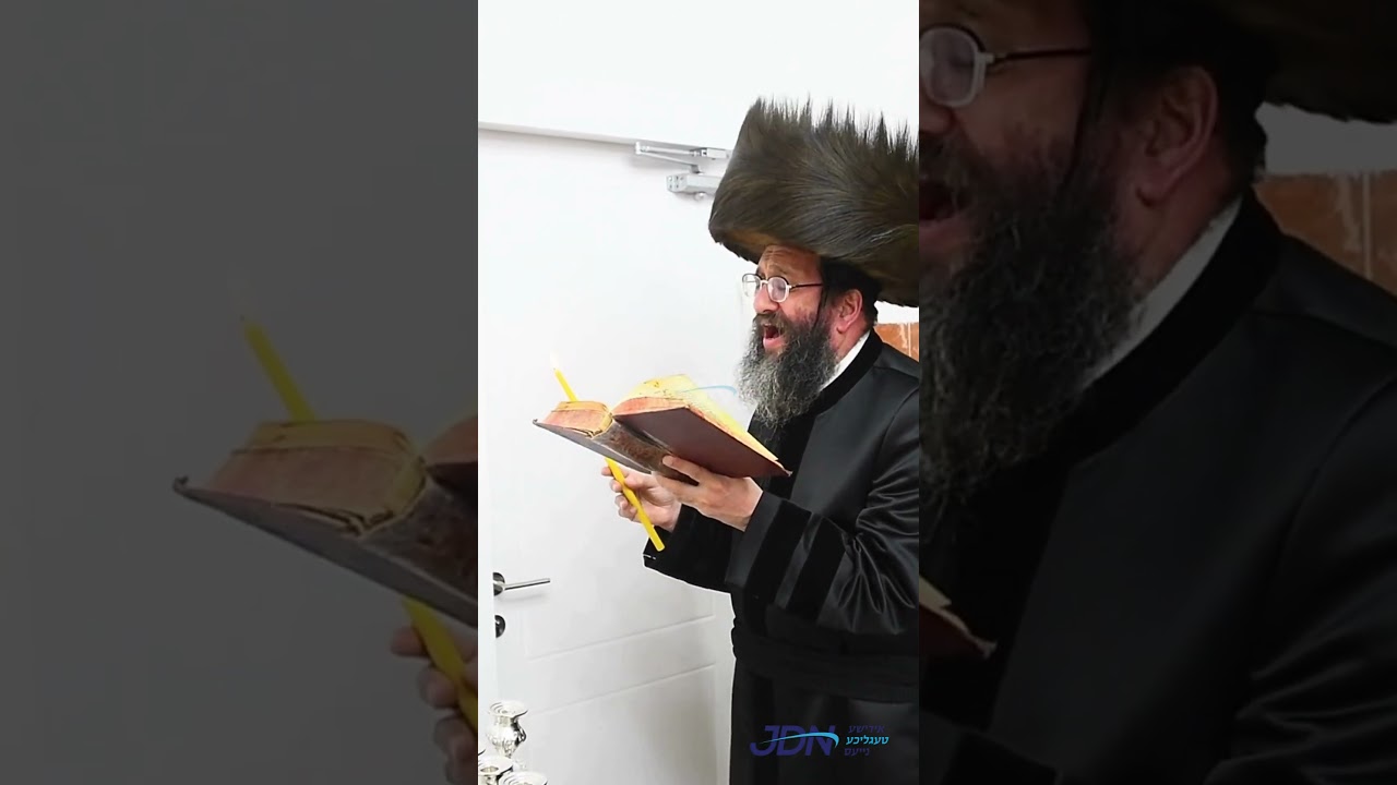 האדמו"ר מספינקא רמת אהרן ביי הדלקת נרות חנוכה