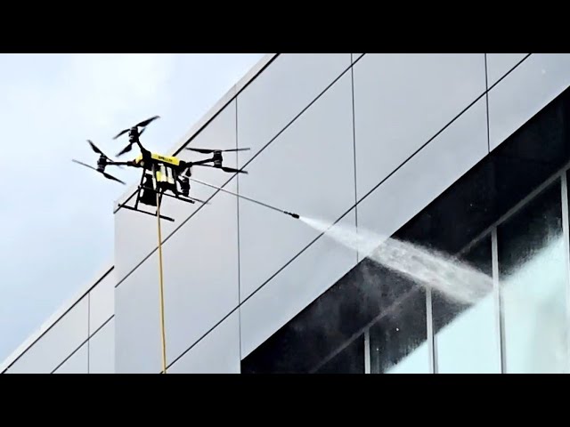 Taking power washing to new heights with cutting-edge drone technology — safer, faster, & affordable