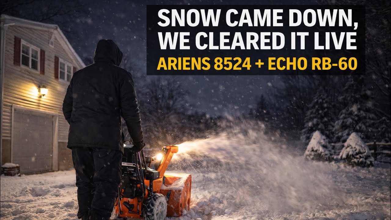 Snow Came Down, We Cleared It Live. Ariens 8524 + Echo RB-60