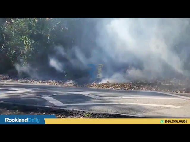 Live wires fell, sparking a brush fire on Mayer Dr in Montebello