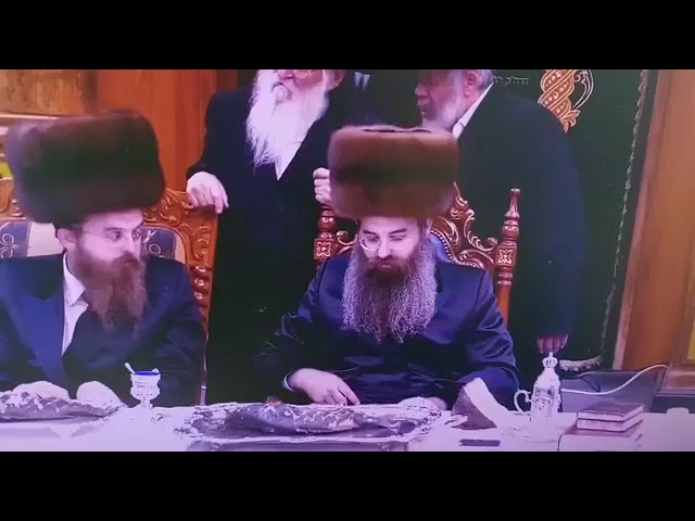 Sadigura yerushalayim & London Rebbes Salting Fish At Their Father's Yahrtzeit