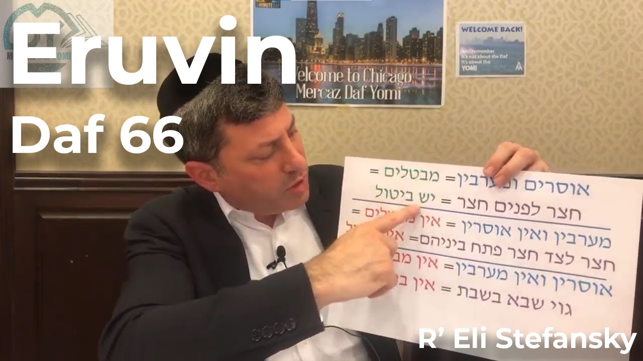 Daf Yomi Eruvin Daf 66 by R’ Eli Stefansky