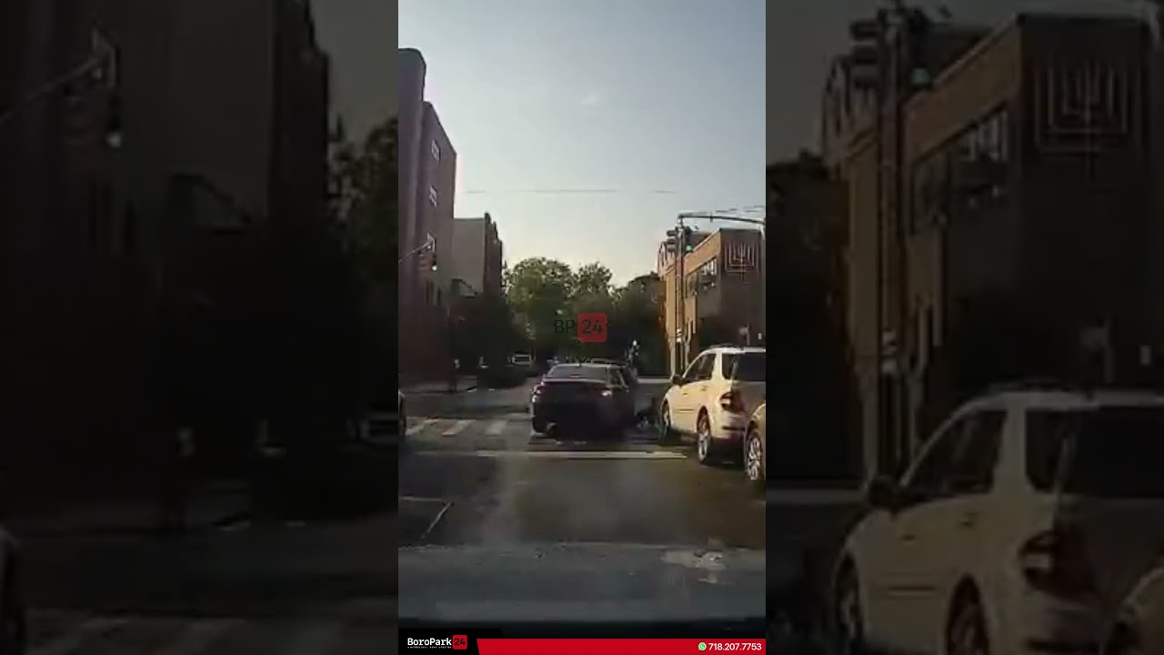 A child riding a scooter was knocked down after entering the roadway without stopping or looking.