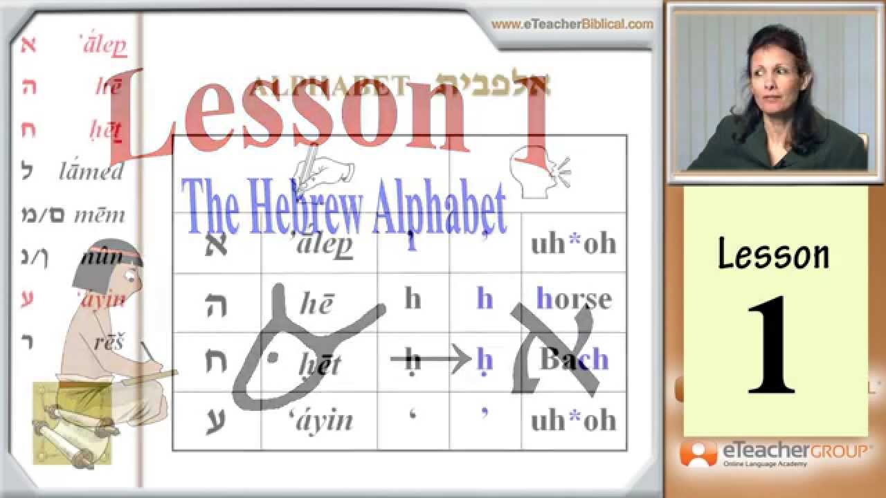 Learn Biblical Hebrew - lesson 1 - Hebrew AlefBet | by eTeacherBiblical.com