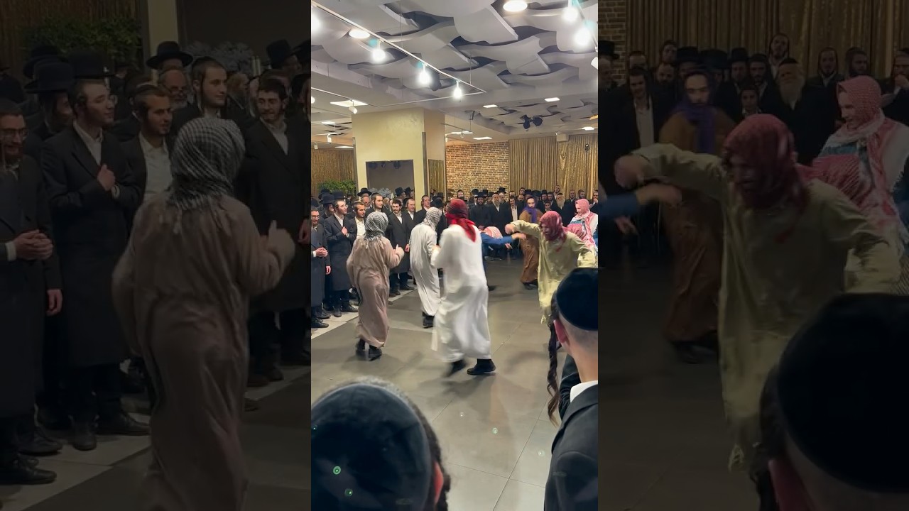 Hasidic Jews dancing in Israel