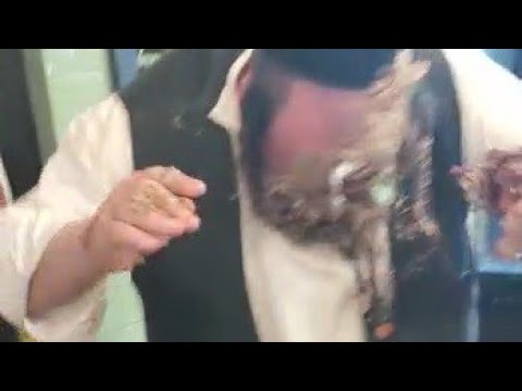 Chef Of The Deli In Evergreen Kosher Supermarket Gets a Cake Smashed In His Face, For His Birthday