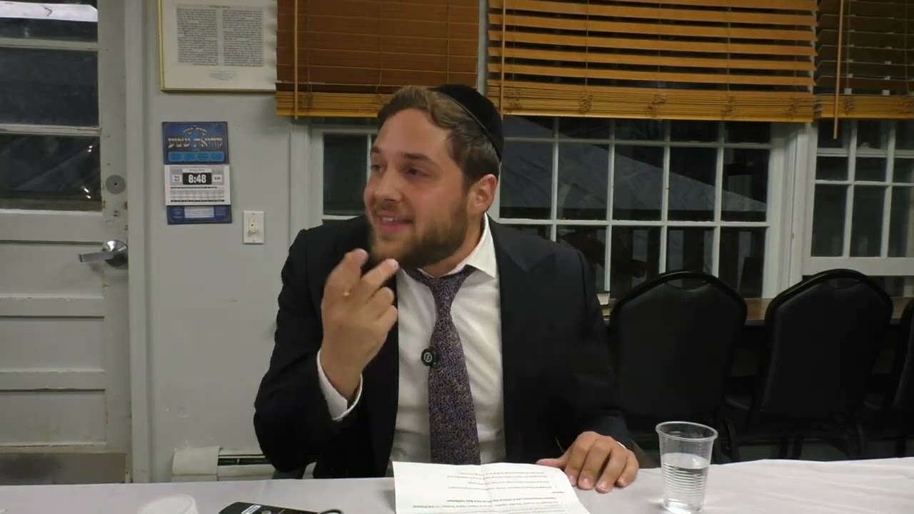 Rabbi Don Jarashow speaking at Mishmar at Bais Medrash Ohr Chaim