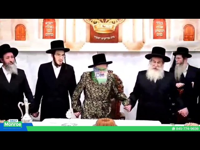 The Viznitz Rebbe from Bnei Brak at Shachris, a Bris, and Krias Hashem, today in Chester.