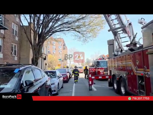 Firefighters battled a first-floor laundromat fire inside an apartment building on Caton Ave.