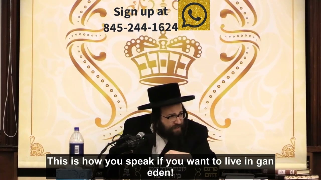 Rabbi Yoel Roth - Your wife, kids, eating, sleeping, its all spiritual