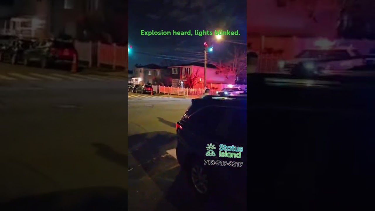 #explosion heard #lights #blinked