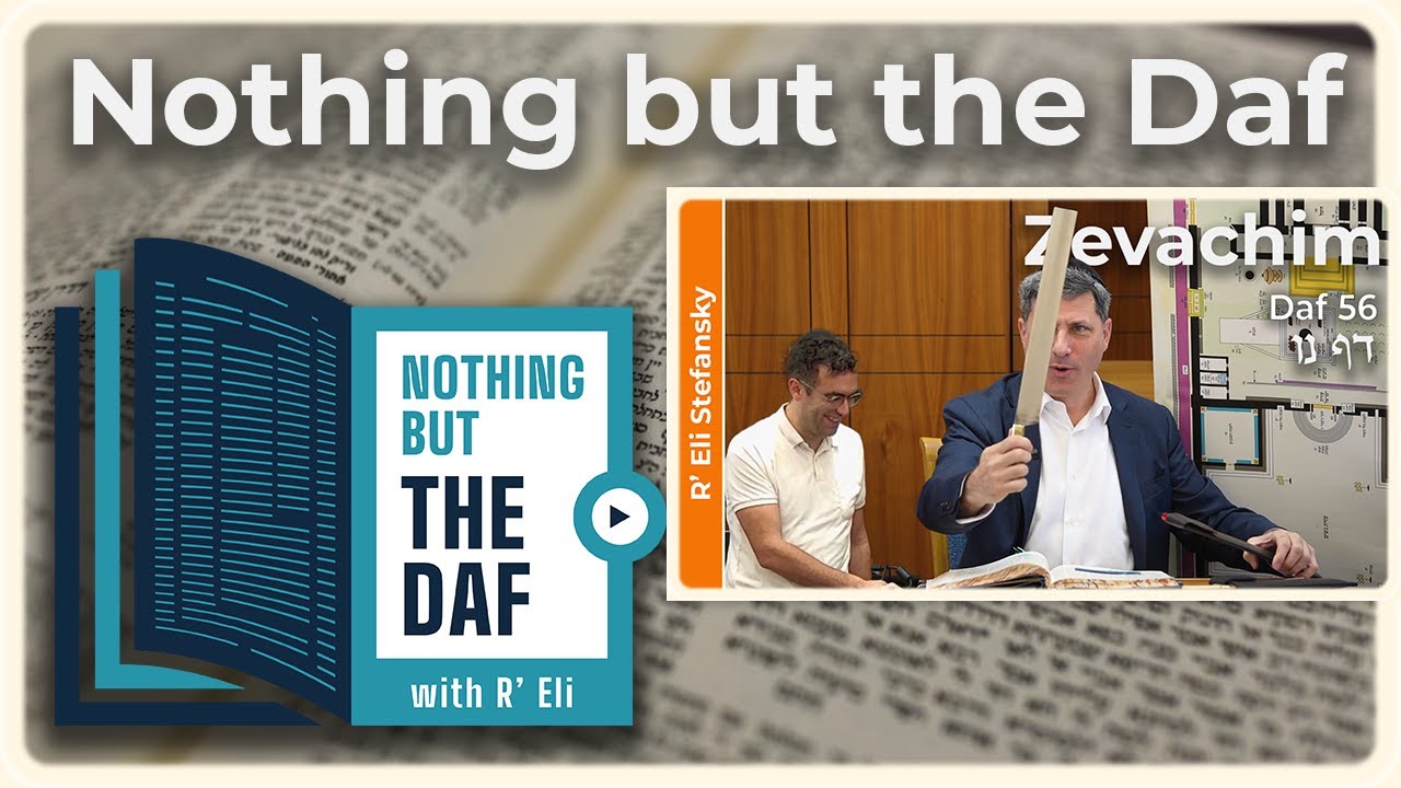 CHAZARAH - Zevachim Daf 56 | "Nothing but the Daf" with R' Eli Stefansky