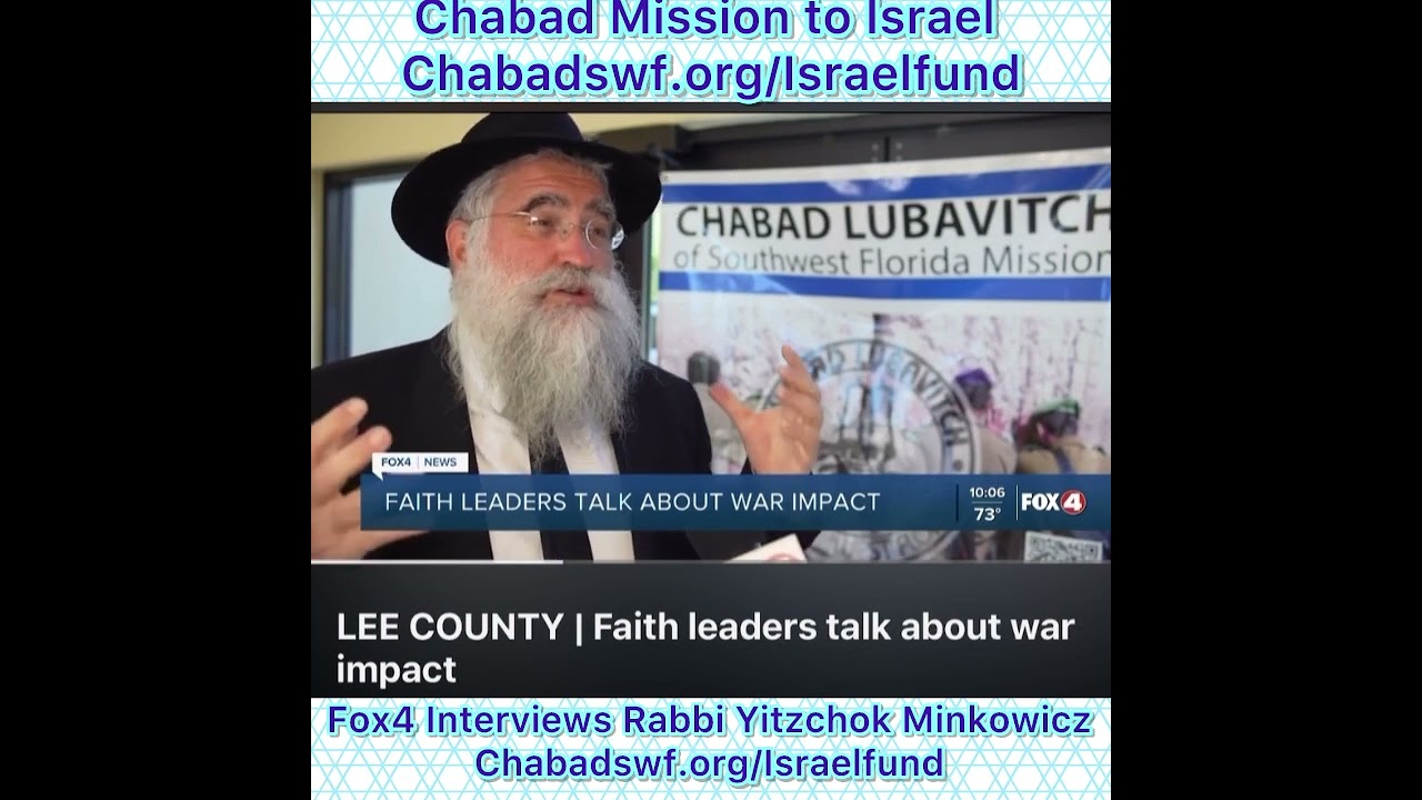 Chabad Mission to Israel Fox4 News interviews Rabbi Yitzchok Minkowicz Chabad Lubavitch SW Florida