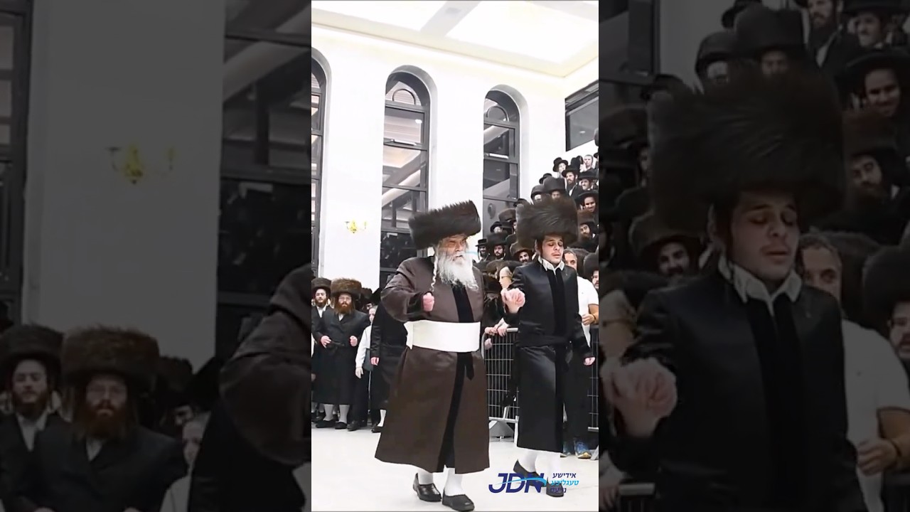 האדמו"ר מקרעטשניף י"ם ביים מצוה טאנץ ביים שמחת החתונה פון אן אייניקל