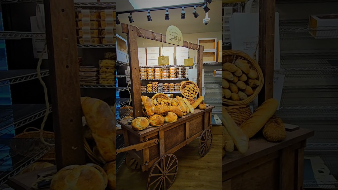 Something cool at Lechem Sourdough! The bread cart! — check out our ’26 Mishloach Manos ideas!