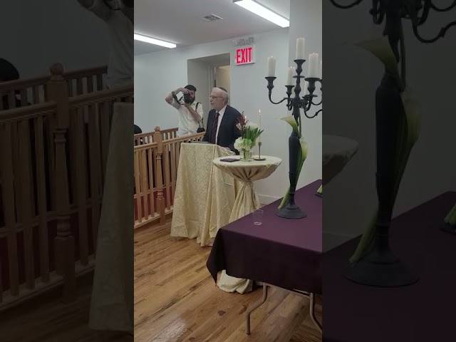 R' Yossi Popack Addresses Dedication of New Wing