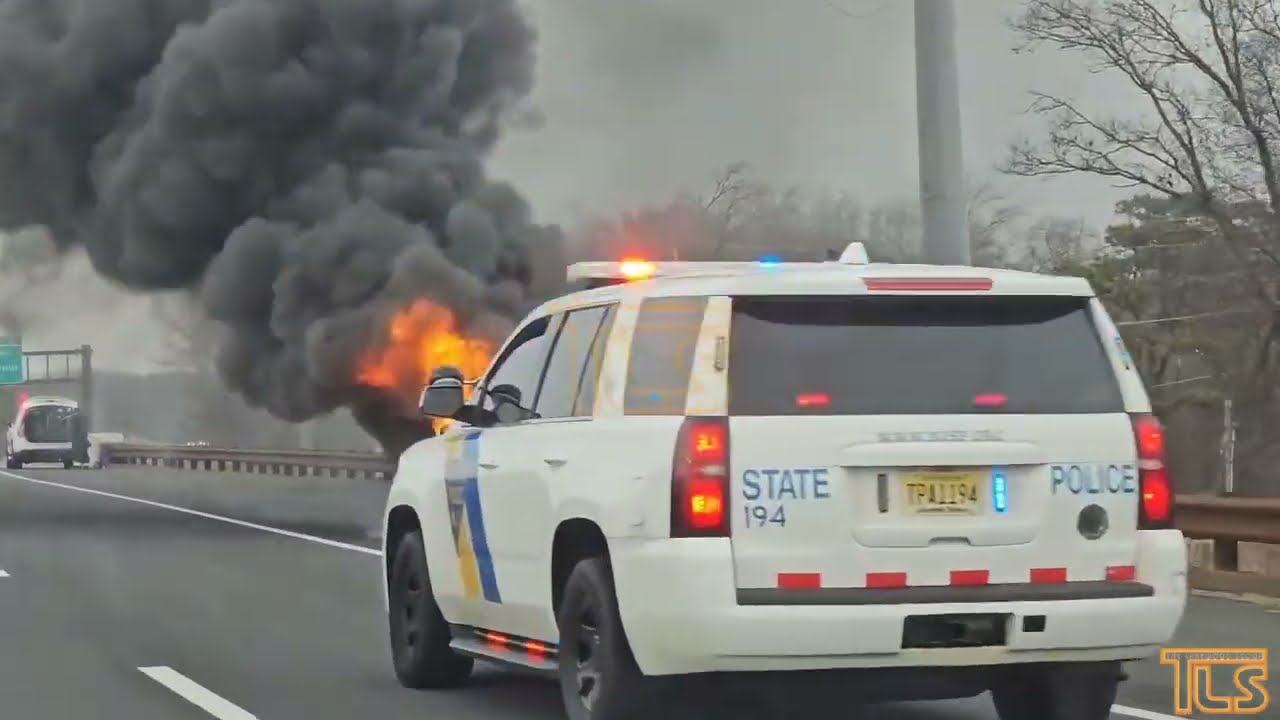 Vehicle fire on the GSP