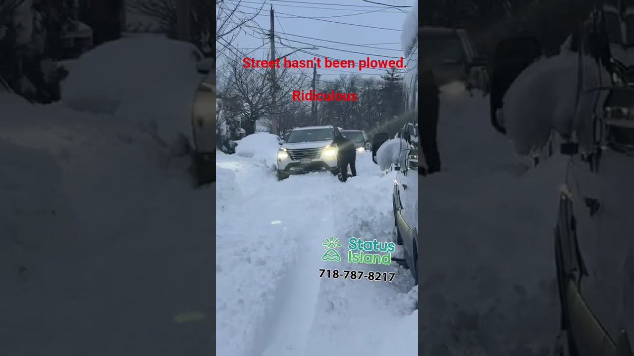 Street hasn’t been plowed. Ridiculous.