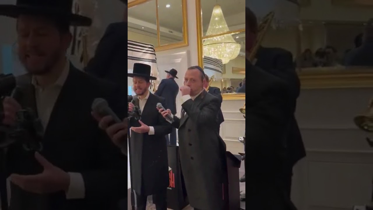 Sruly Green and Shloime Gerstner with Leibish Posen