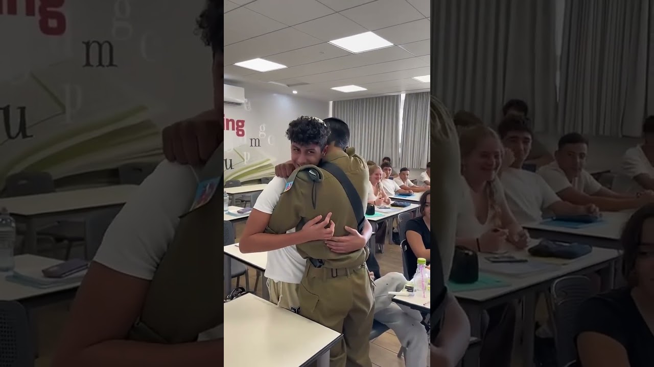 Israeli soldier returns home to visit his family!