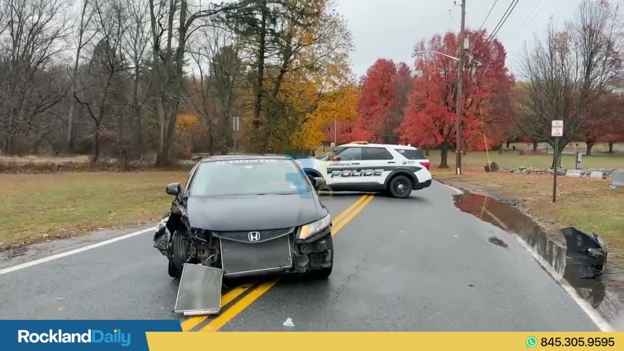 A vehicle struck a utility pole on Brick Church Road near Ivy Lane in Spring Valley,