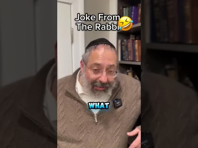 Joke from Rabbi YY!!! #joke #lol #funny #jewish #laugh #laughtertherapy #rabbi #therapy #hilarious