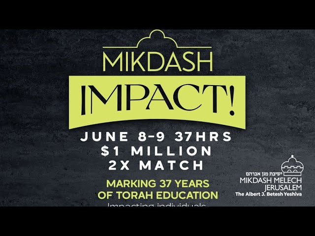 Mikdash Melech - Save the Date!