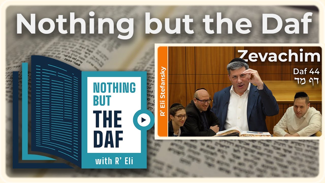 CHAZARAH - Zevachim Daf 44 | "Nothing but the Daf" with R' Eli Stefansky