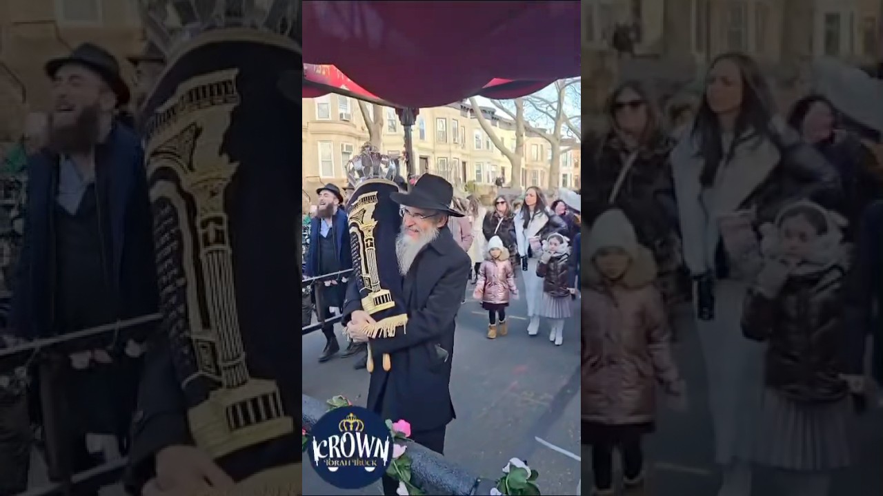 Avraham Fried Dances With The Torah at a Hachnoses Sefer Torah in Crown Heights | הכנסת ספר תורה