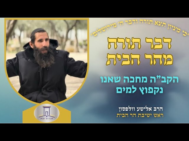 הקב״ה מחכה שאנו נקפוץ למים | הרב אלישע וולפסון