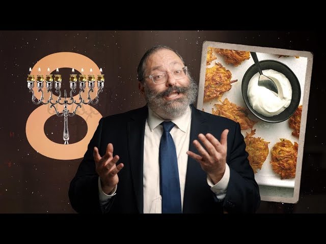 Rabbi YY Jacobson Chanukah 5780 Day #8: The Matzah Ball, the Hamantash and the Latke