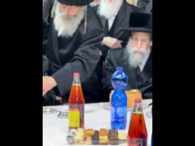 Gerrer Rebbe L'chaim After His Einkel's Chupa  Teves 5784