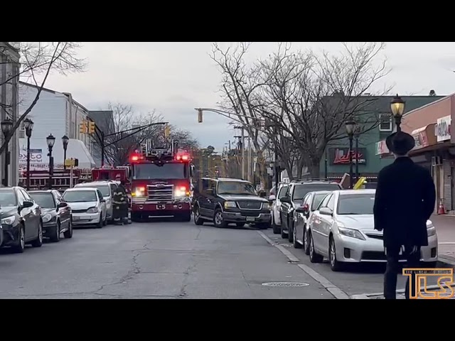Vehicle blocking fire truck
