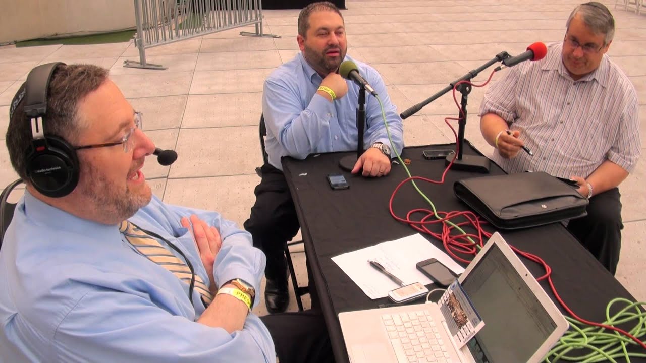 Nachum Segal Broadcasting from MetLife Stadium pre 12th Siyum Hashas 8/1/12