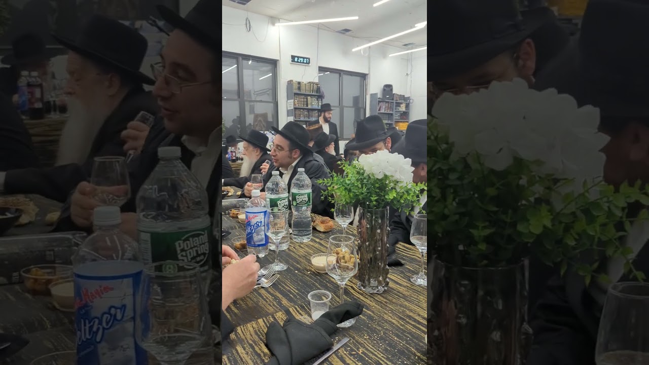 Mitzva meal for Reb Yoel Sefer Torah - Rabbi Dovid Moshe Meisels, organizer - Rabbi Chaim Dalfin