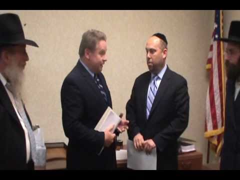 Mayor Steven Langert And Yitzchok Halbershtam Thank Congressman Chris Smith.wmv