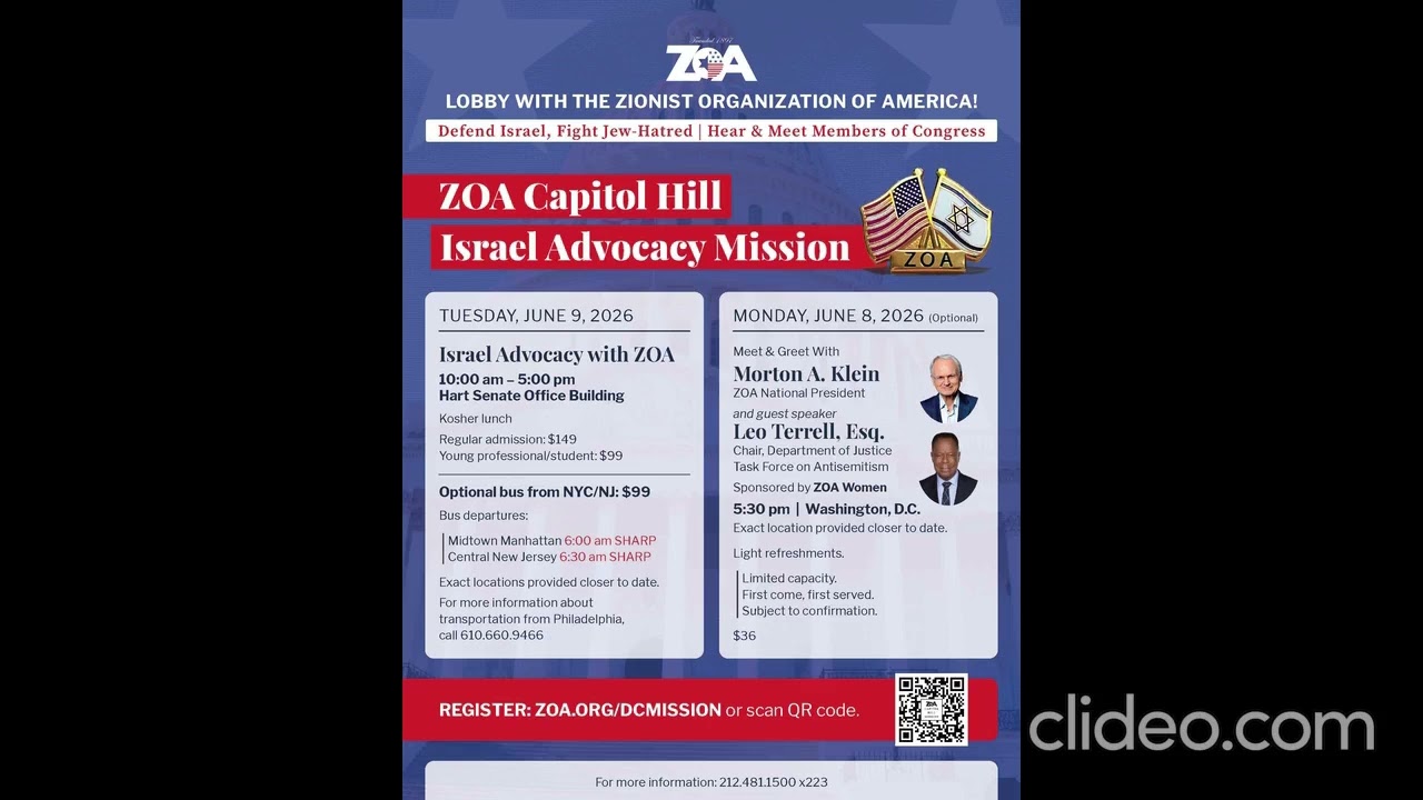 ZOA Capitol Hill Advocacy Mission 2026 Previewed with Mort Klein