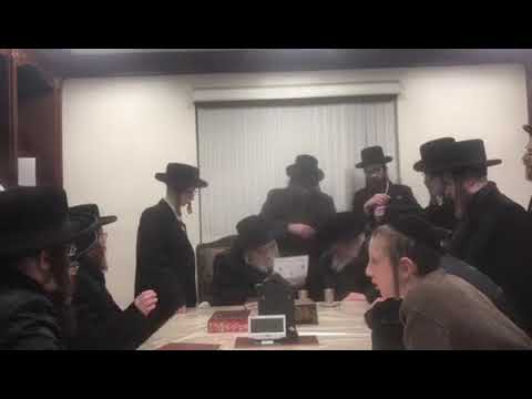Sassover Rebbe Visiting the Rachmastrivka NY Rebbe before a Grandchild's Wedding, Shvat 5778