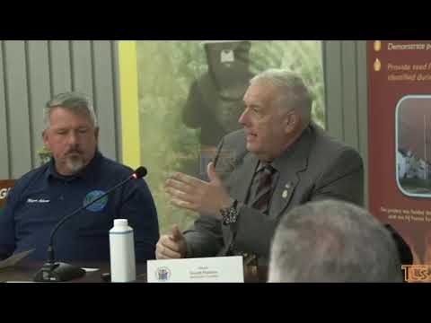 Discussing Lakewood fire tower