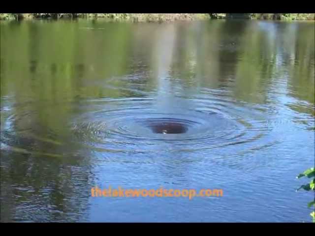 Spillway Whirlpool at Lake Carasaljo after Hurricane Irene
