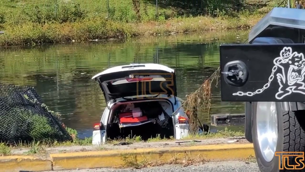 Accident lands vehicle in water in Lakewood