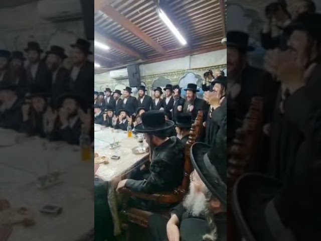 ריקוד סוער בסעודת ראש חודש במירון כ"ק האדמור מזווהיעל שליט"א