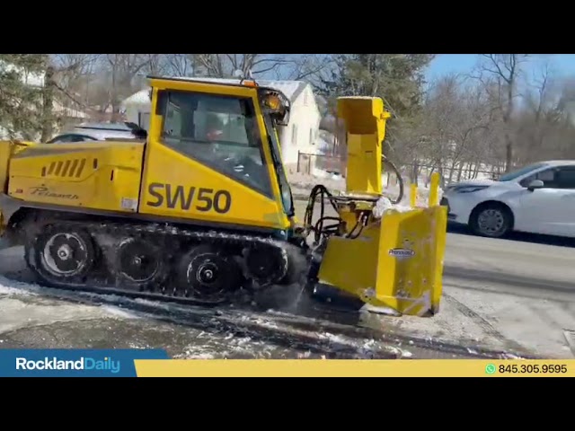 Crews From The Town of Ramapo Highway Department Cleaned Sidewalks Along Union Road